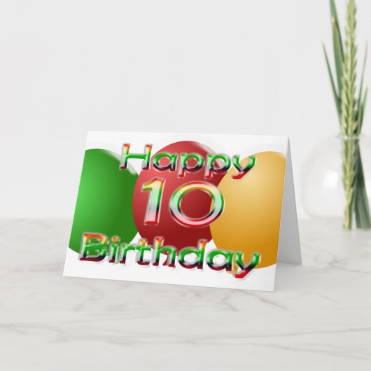 Bonne carte 10e anniversaire (Devant)