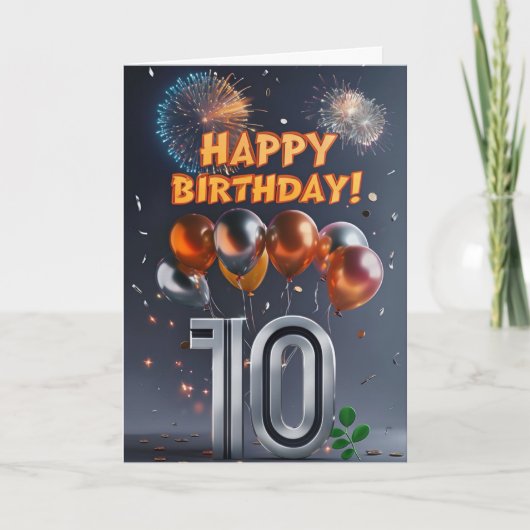 Bonne carte 10e anniversaire (Devant)