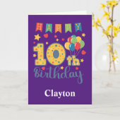 Bonne carte 10e anniversaire (Fleur jaune)