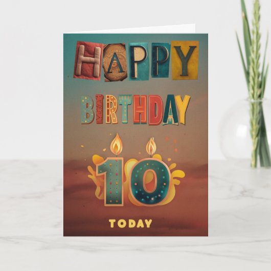 Bonne carte 10e anniversaire (Devant)