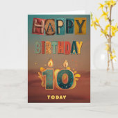 Bonne carte 10e anniversaire (Fleur jaune)