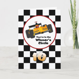 Bonne carte 10th Birthday Race