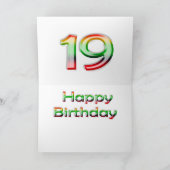 Bonne carte 19e anniversaire (Intérieur)