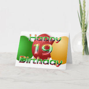 Bonne carte 19e anniversaire