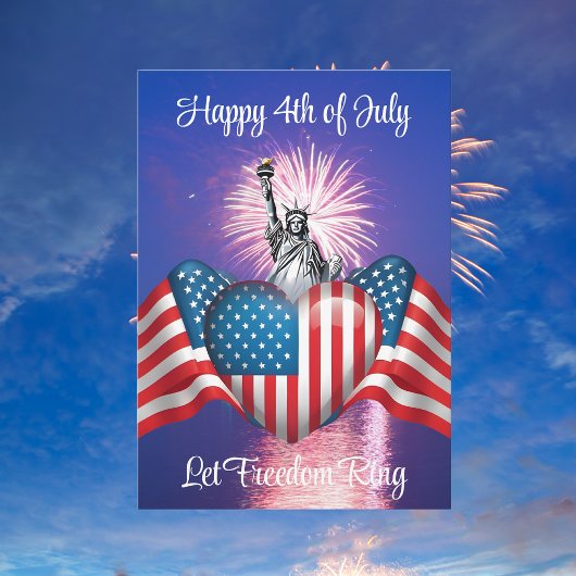 Bonne carte 4 juillet "Let Freedom Ring"