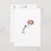 Bonne carte à plat Ballons (Devant / Derrière)