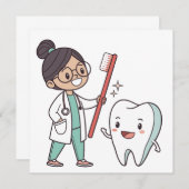 Bonne carte à plat pour soins dentaires (Devant / Derrière)