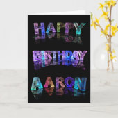 Bonne carte Aaron anniversaire (Fleur jaune)