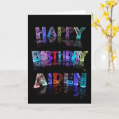 Bonne carte Aiden Anniversaire (Fleur jaune)