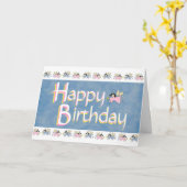 Bonne carte Anniversaire (Fleur jaune)