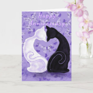 Bonne carte Anniversaire Chat Couple Beau Amour