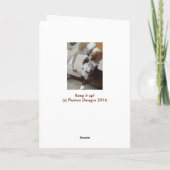 Bonne carte anniversaire, chiens affectueux. (Dos)