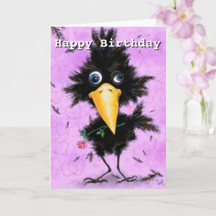Bonne Carte Anniversaire En Love Crow - Drôle