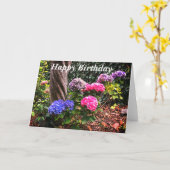 Bonne carte Anniversaire Hydrangeas #1 (Fleur jaune)