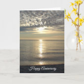 Bonne carte Anniversaire Joli coucher de soleil nu (Fleur jaune)