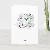 Bonne carte Anniversaire Printemps Oiseaux Volant (Dos)