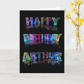 Bonne carte Arthur Anniversaire (Fleur jaune)