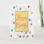 Bonne carte Ballons d'anniversaire (Devant)