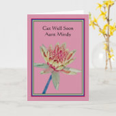 Bonne carte bientôt pour tante (Fleur jaune)