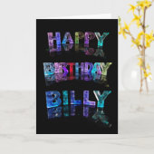 Bonne carte Billy Anniversaire (Fleur jaune)