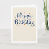 Bonne carte blanche Confetti Anniversaire (Devant)