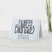 Bonne carte Bleu Bleu Anniversaire (Dos)