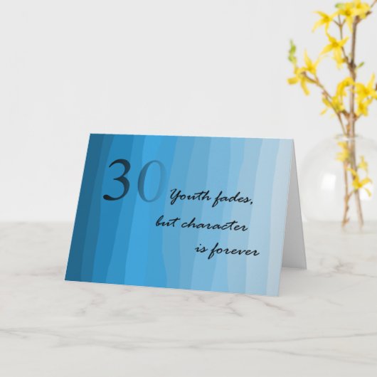 Bonne carte Blues 30th Birthday (Fleur jaune)