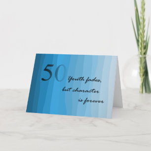 Bonne carte Blues 50th Birthday