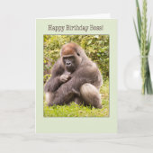 Bonne Carte Boss Gorilla Anniversaire En Nature (Devant)