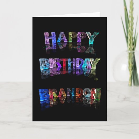 Bonne carte Brandon d'anniversaire (Devant)