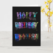 Bonne carte Brandon d'anniversaire (Fleur jaune)