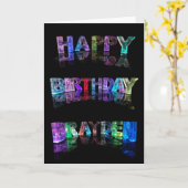 Bonne carte Brayden Birthday (Fleur jaune)