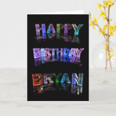 Bonne carte Bryan anniversaire (Fleur jaune)