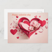 Bonne carte cadeau de la Saint-Valentin (Devant / Derrière)