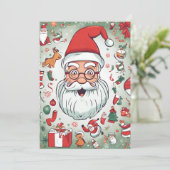 Bonne carte cadeau de Noël Père Noël (Debout devant)