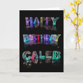 Bonne carte Caleb Anniversaire (Fleur jaune)