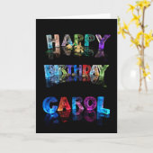 Bonne carte Carol Anniversaire (Fleur jaune)