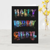 Bonne carte Cheryl Anniversaire (Fleur jaune)