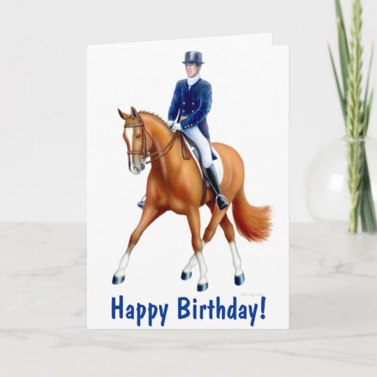 Bonne Carte Cheval Anniversaire Dressage Zazzle Be