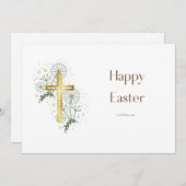 Bonne carte chrétienne de Pâques (Devant / Derrière)