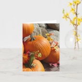 Bonne carte Citrouille d'automne (Fleur jaune)