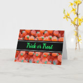 Bonne carte Citrouille de bonbons Halloween (Fleur jaune)