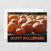 Bonne carte Citrouille Halloween (Devant / Derrière)