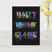 Bonne carte Claire d'anniversaire (Fleur jaune)