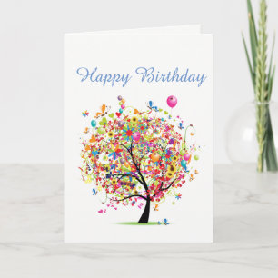 Bonne carte colorée d'anniversaire