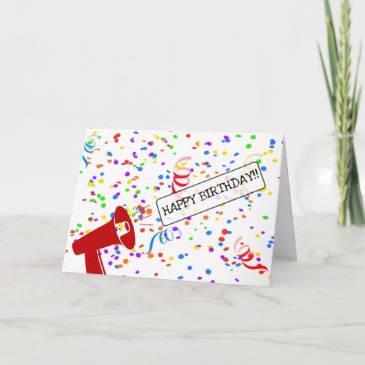 Bonne carte Confetti Anniversaire (Devant)