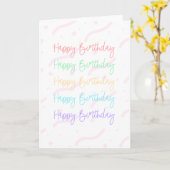Bonne carte Confetti Anniversaire (Fleur jaune)
