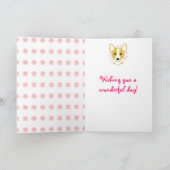 Bonne carte Corgi d'anniversaire (Intérieur)