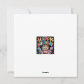 Bonne carte Crazy Cat Anniversaire (Dos)