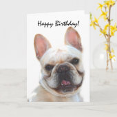 Bonne carte d'accueil pour Bulldog (Fleur jaune)